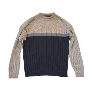 VTG! David Taylor Sweater Knit Color Blocked Mock Neck Pullover Top Mens‎ XL USA